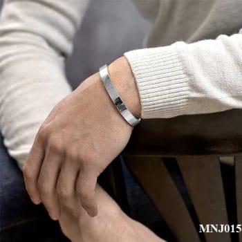 Men‘s Silver Open Cuff Bracelet MNJ015