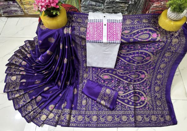 Sharee Panjabi Couple with Blouse Piece - Image 3