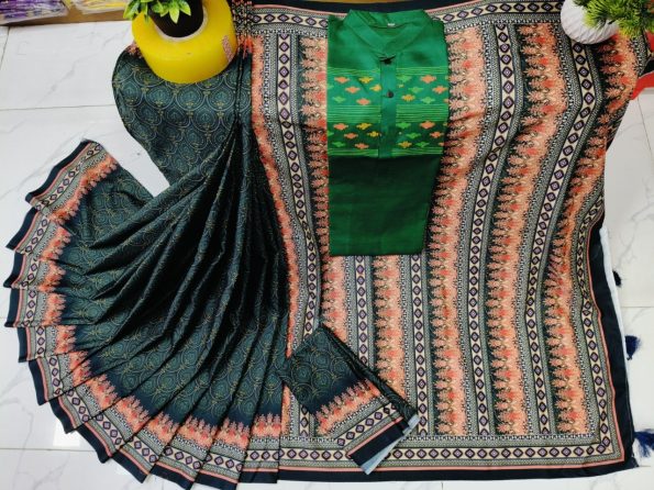 Sharee Panjabi Couple with Blouse Piece - Image 9