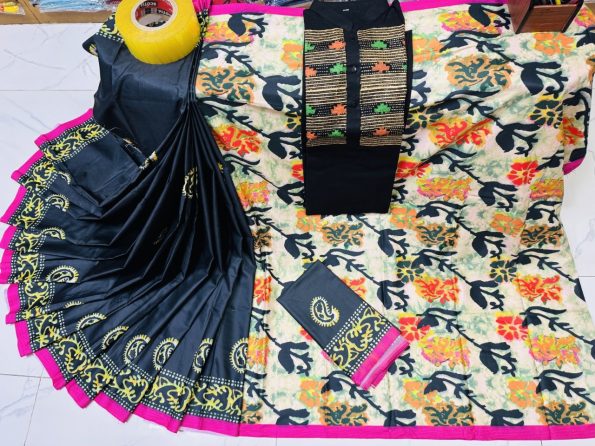 Sharee Panjabi Couple with Blouse Piece - Image 6