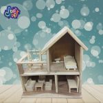 DIY Wooden Doll House with Furniture FBOX024