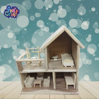 DIY Wooden Doll House with Furniture FBOX024