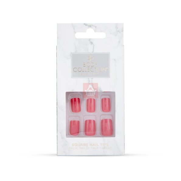 Body Collection Square Nail Tips - Red Gloss