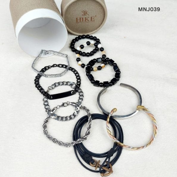 Set of Ten Bracelet Package for Men MNJ039 (10 pcs)