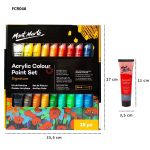 Mont Marte Acrylic Colour Paint Set Signature 18pc x 36ml FCR046
