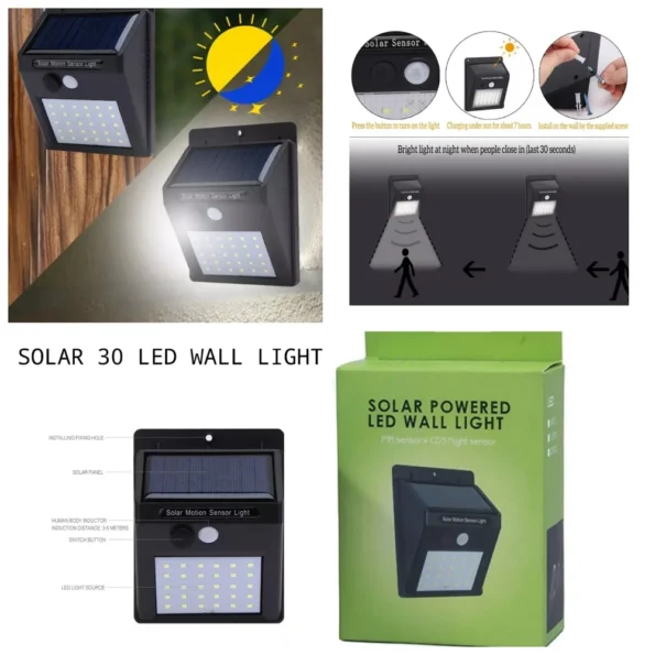 Solar Power 30 LED PIR Motion Senso    Product Code: 9827 - Image 3