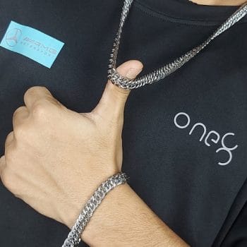 Diamond Cut Chain and Bracelet set for Men GFT005