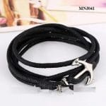 Anchor Charm Multilayer Men's Bracelet(Black) MNJ041